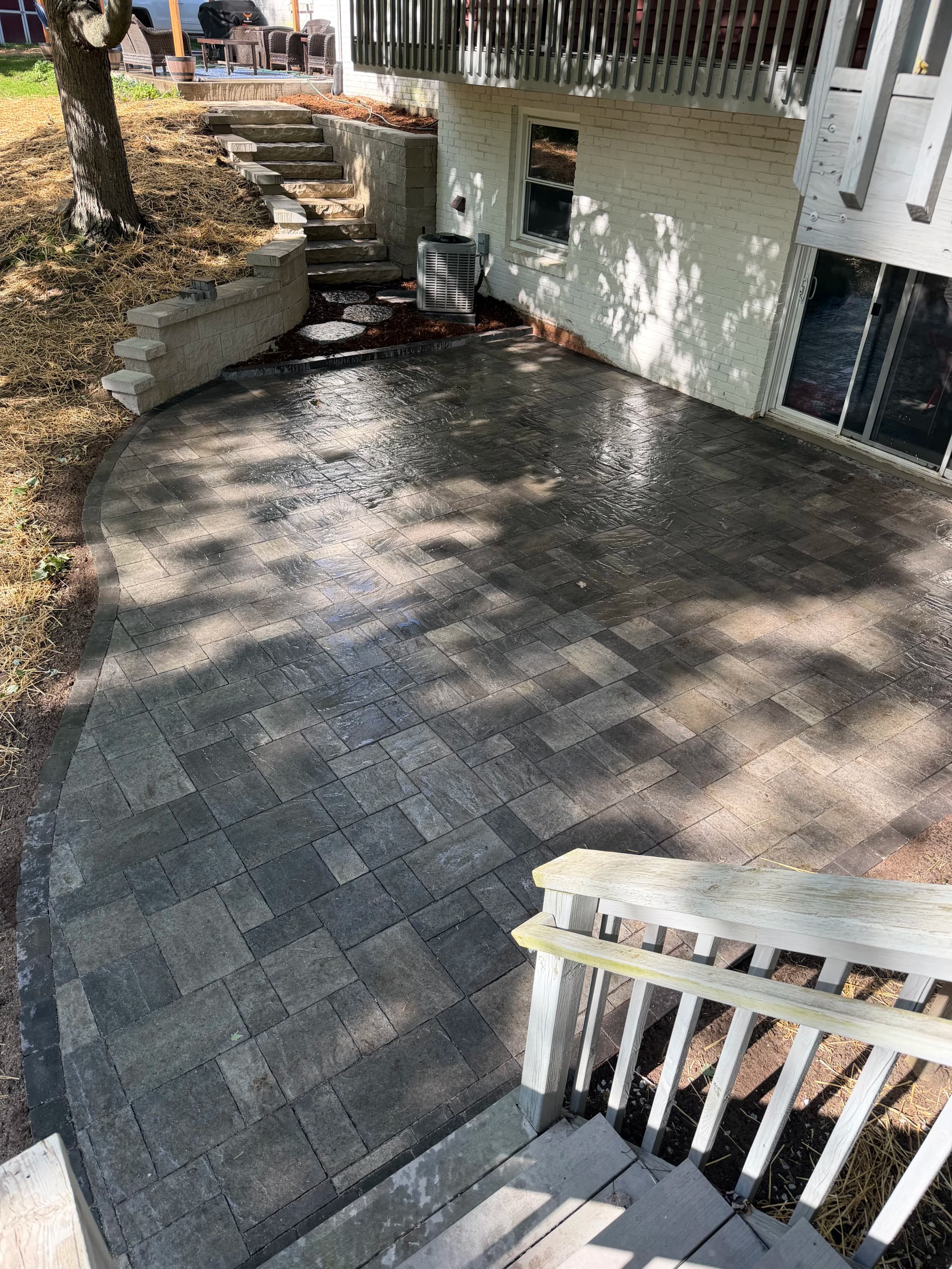 Gallery photos for New Patio and Step Install Gives This Backyard a Real Purpose: Image #1