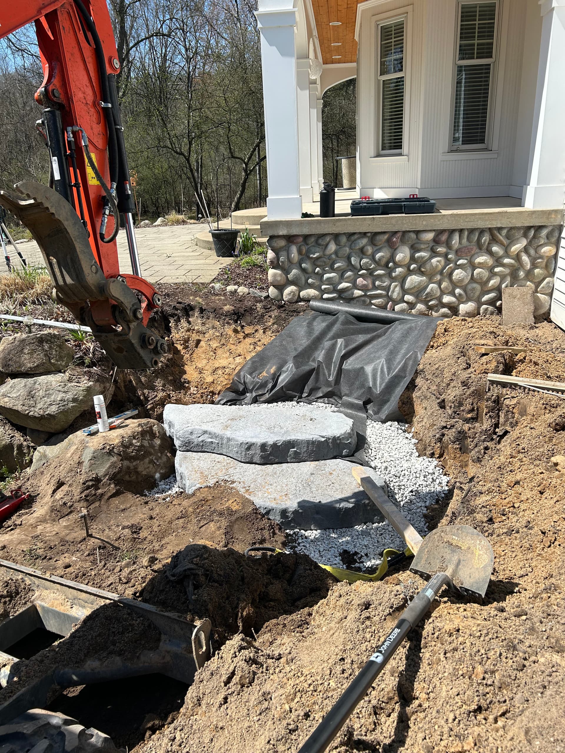 Gallery photos for Large-Format Stone Steps Built for Patio Access and Flow: Image #2