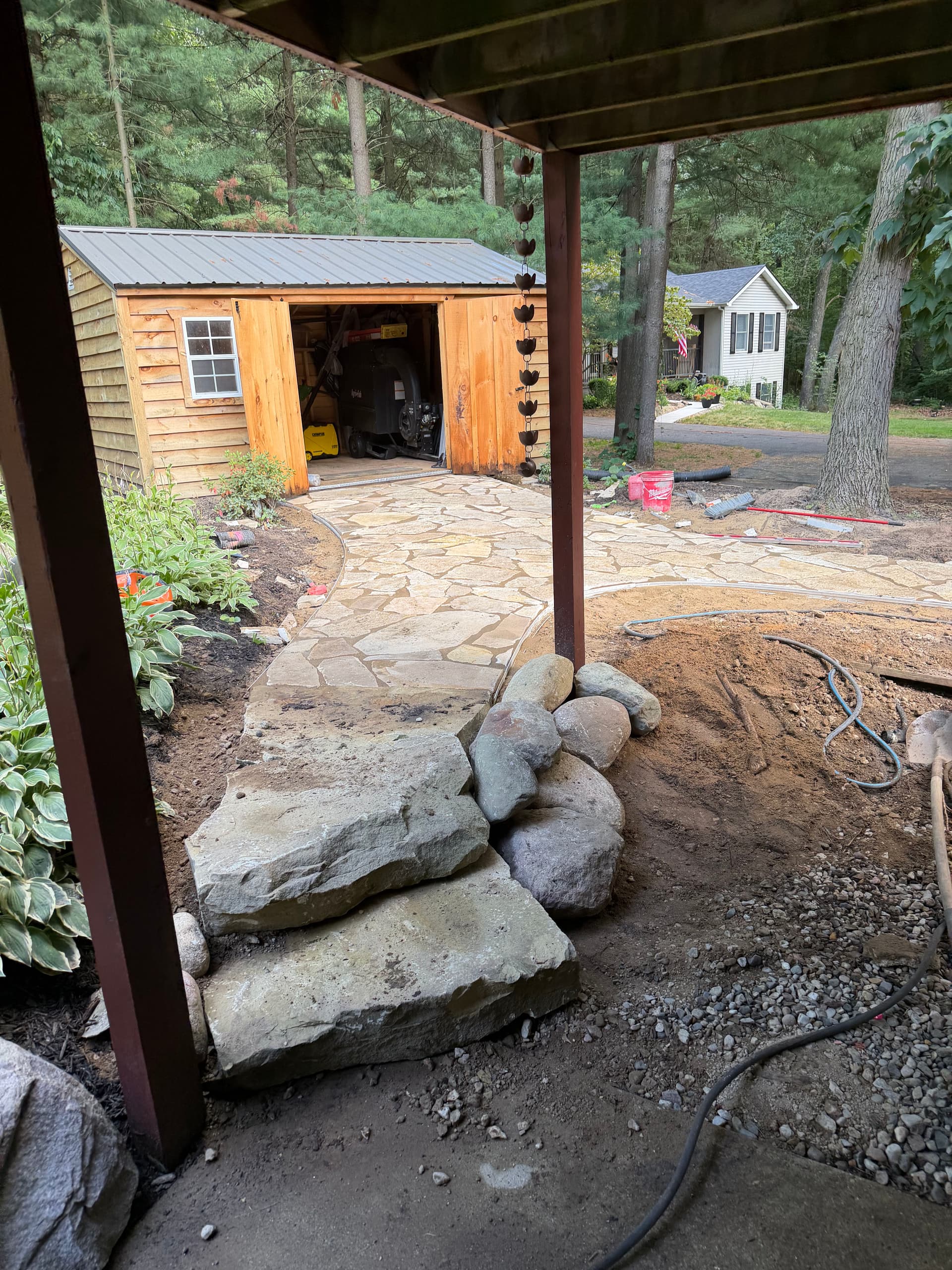 Gallery photos for Flagstone Walkway Install With a Buried Surprise Underneath: Image #2