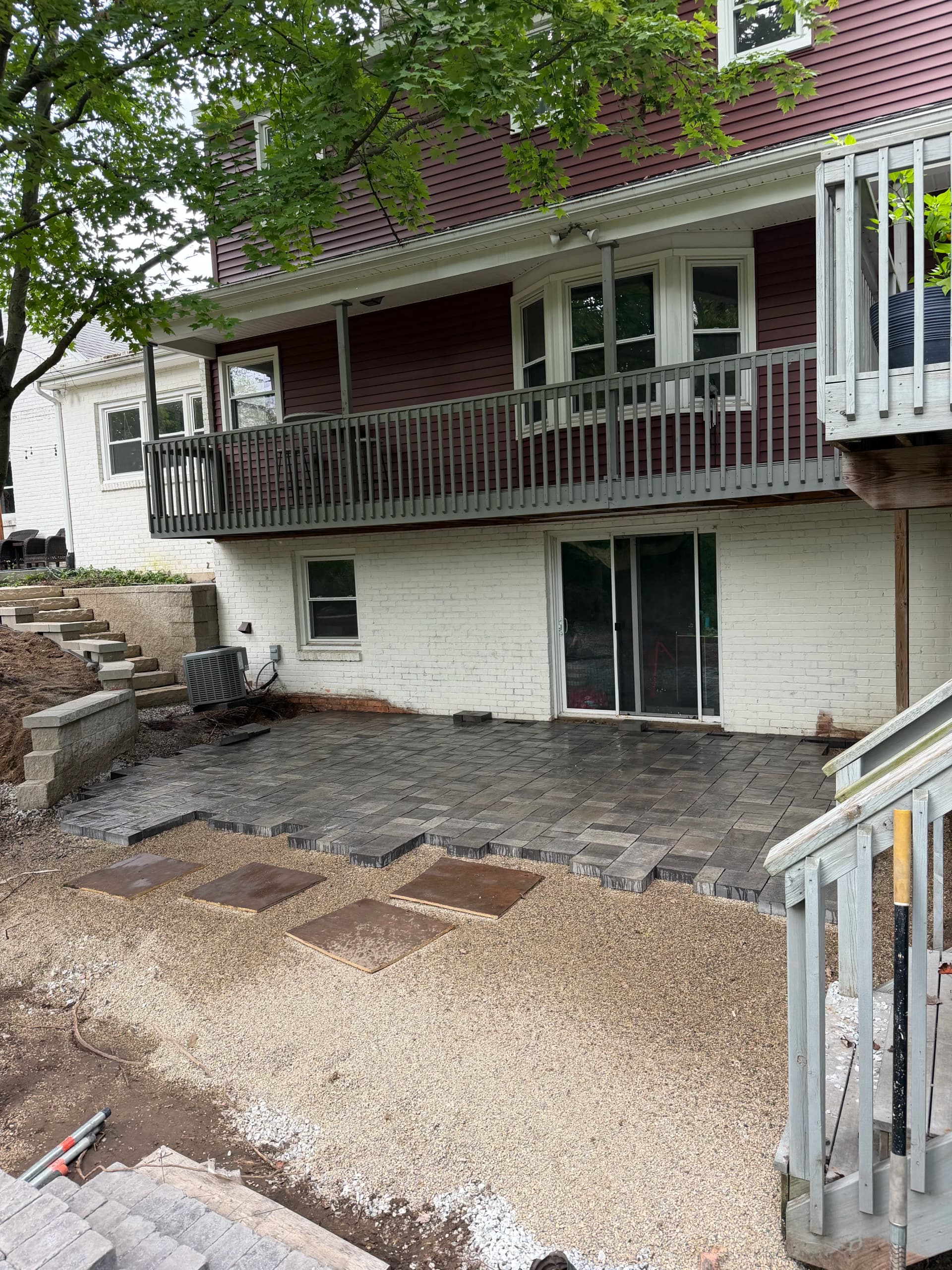 Paver Patio Build in Progress - Here's Where We're At image
