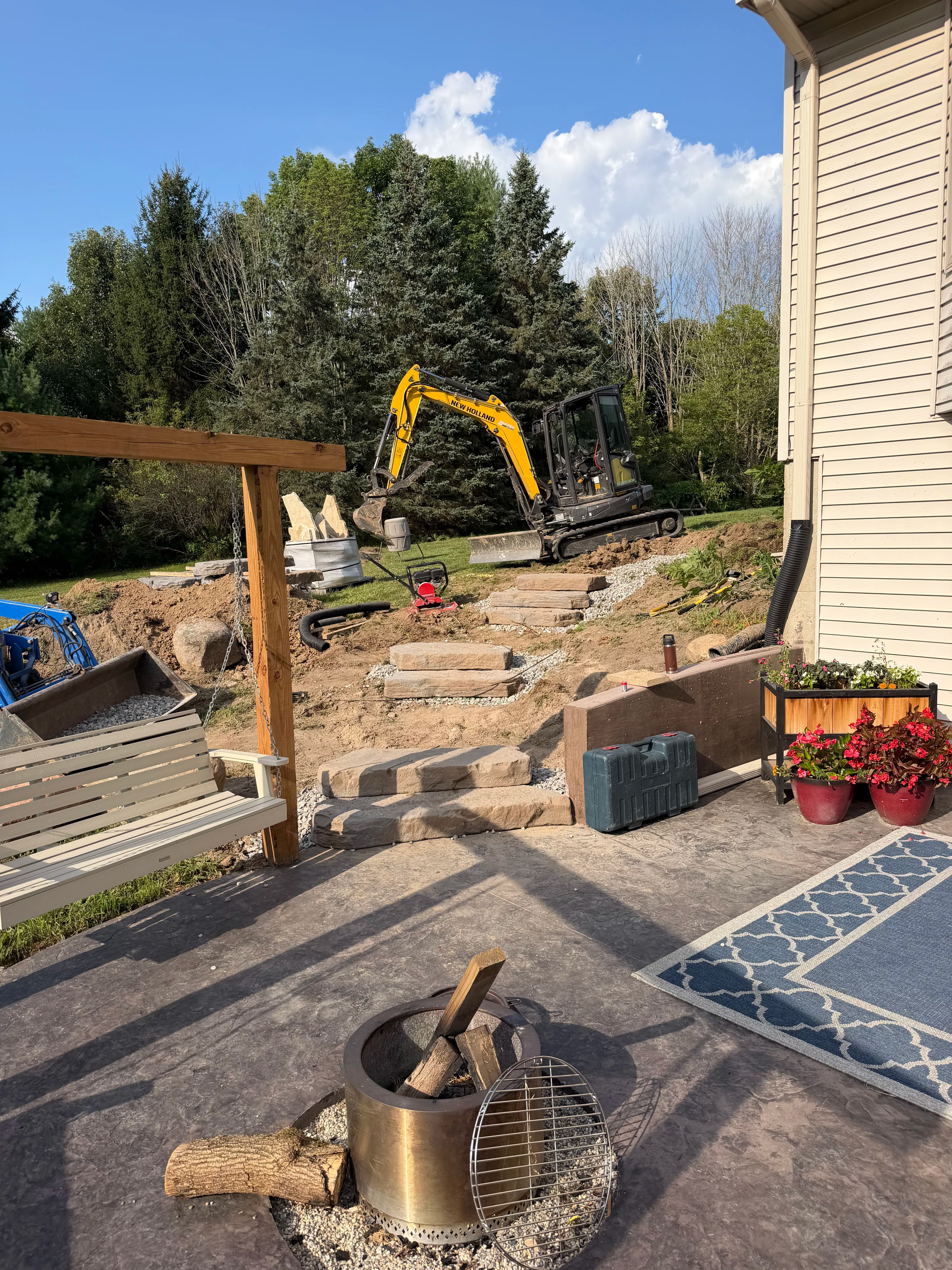 Project Stone Steps and Walkway Build - Day 1 Progress image