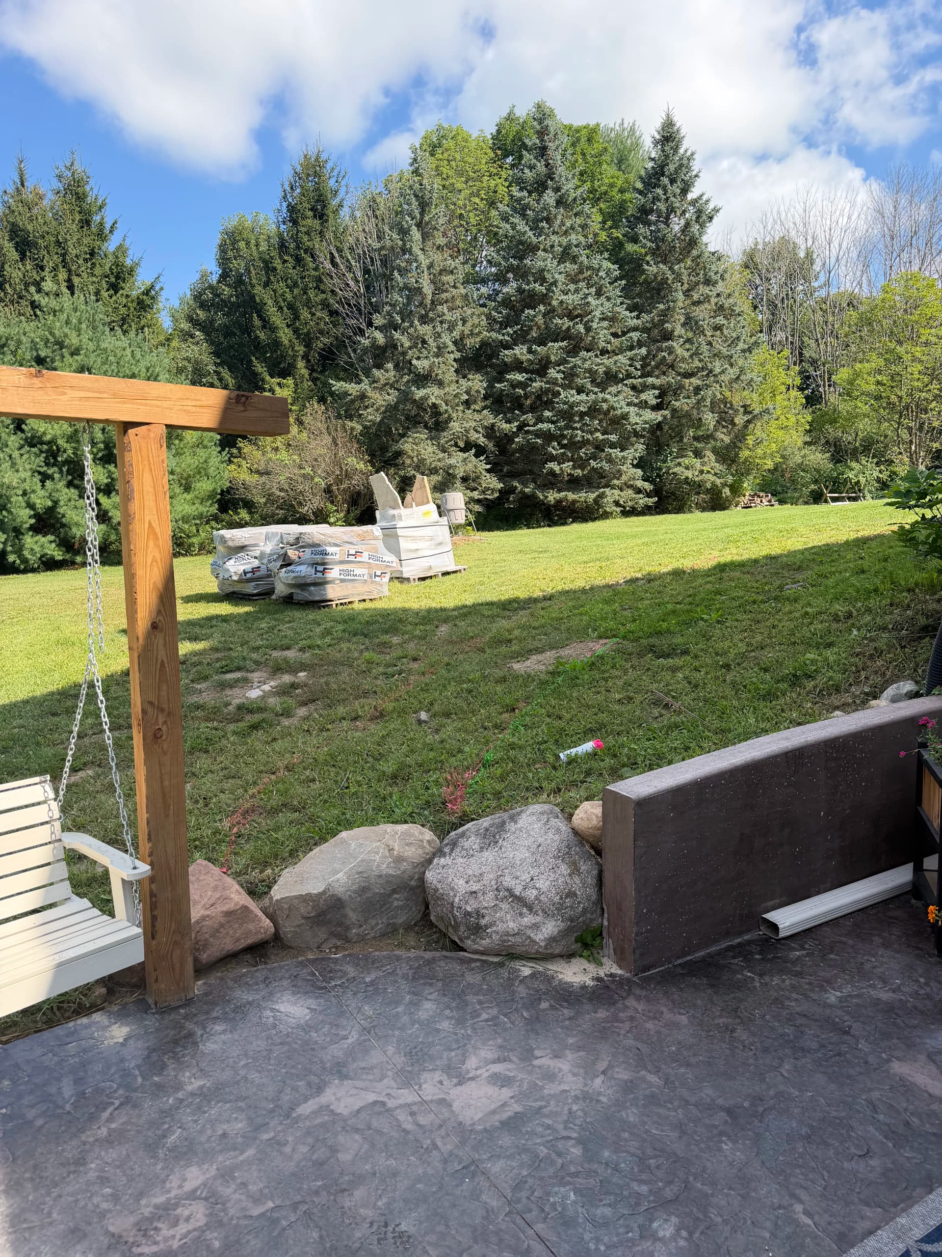 Stone Steps and Walkway Build - Day 1 Progress
