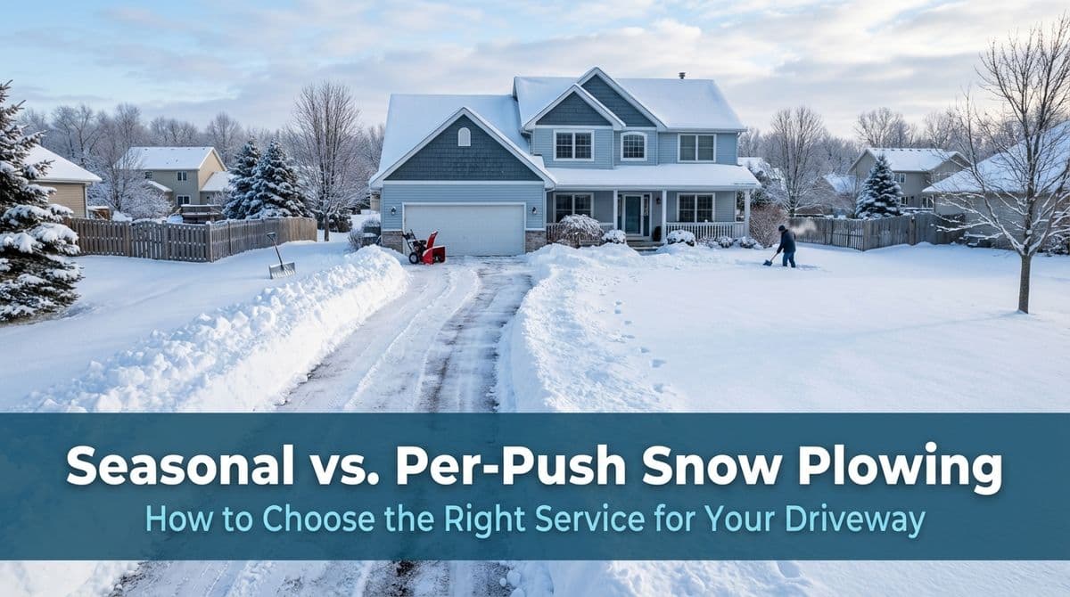 Seasonal vs. Per-Push Snow Plowing for Your Driveway image
